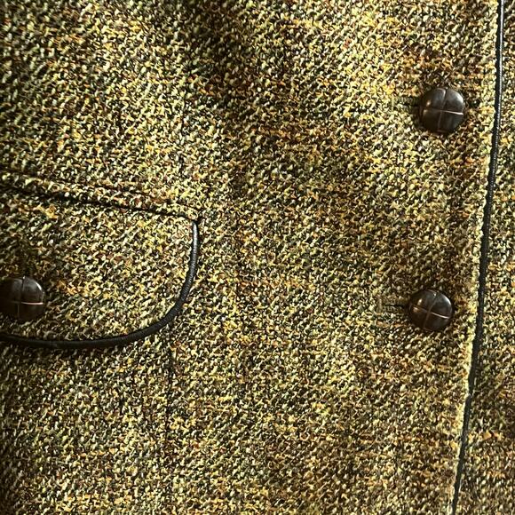 TALBOTS VINTAGE Italian fabric tweed blazer 8 career mature academia professor - Picture 5 of 9